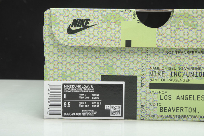 Union x Nike Dunk Low DJ9649-400