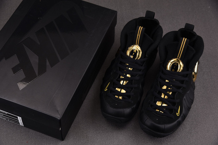 Nike Air Foamposite Pro Black Metallic Gold  624041-009