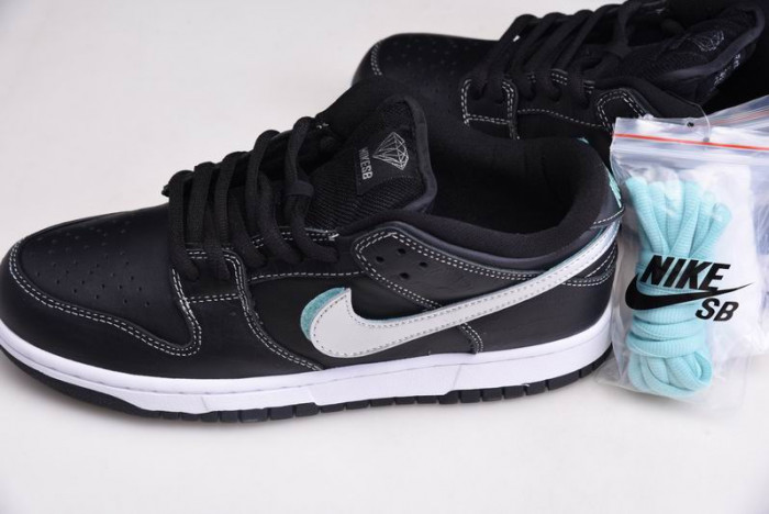 nike sb dunk lof Di*m*nd supply co black Di*m*nd bv1310-001