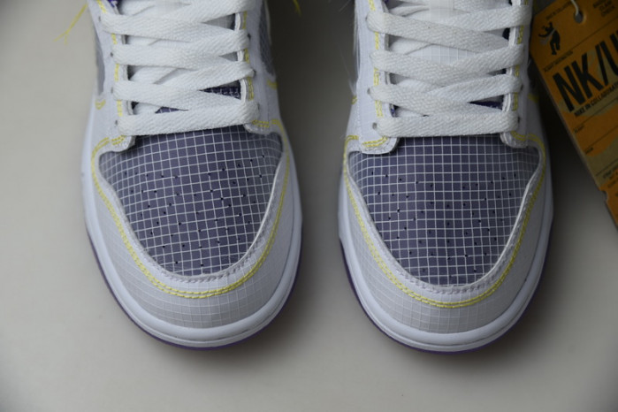 Union LA x Nike Dunk Low Court Purple White Grey Yellow  DJ9649-500