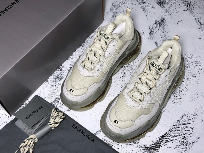 BL TRIPLE S TRAINERS CLEAR SOLE gold and white  541624  W09O1 9005