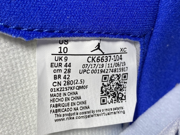 Jordan 1 Retro High Zoom White Racer Blue - CK6637-104