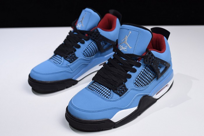 Travis Scott x Air Jordan 4 “Houston Oilers”  University Blue 308497-406