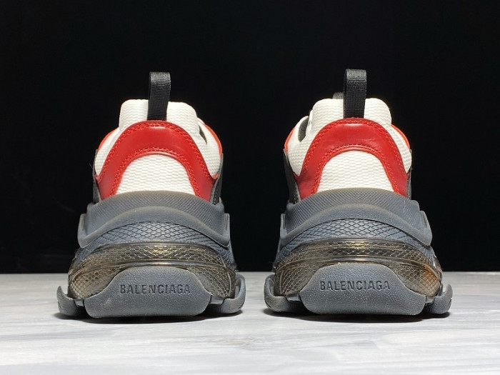 BL TRIPLE S TRAINERS CLEAR SOLE BLACK /BROWN/ RED 541624  W09O1 9000