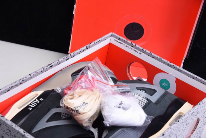 OF x Air Jordan 4 “Bred” CV9388-001