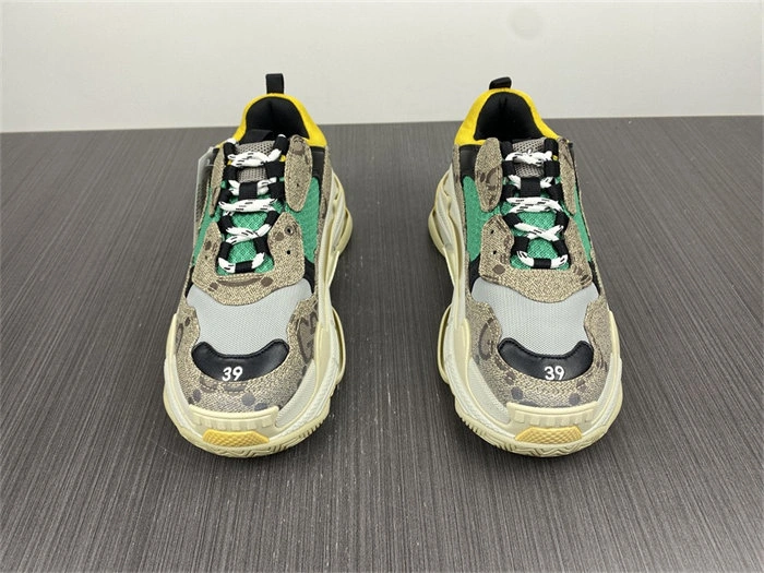 Popular Gocci x BLCG The Hacker Project Triple S Beige Green Yellow 681067 UMO20 4435