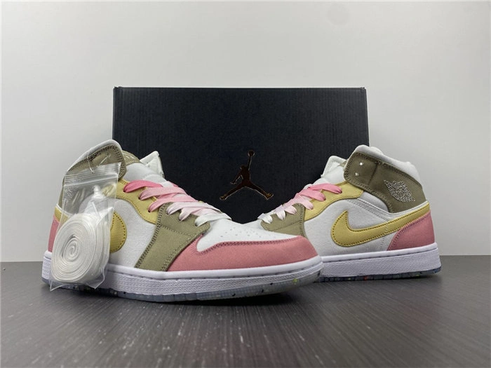 OdorResistant Jordan1 Mid SE Pastel Vivid Green Grind DJ0338- 3706